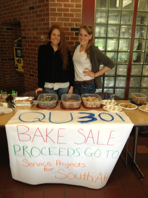 Isabelle & Alison at the QU301 South Africa Bake Sale Fundraiser.